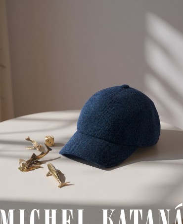 Кепка с козырьком, Бейсболка Мужская-Унисекс TWEED GLASGOW MARIN MIST из твида (Плотная Костюмно-Блейзерная ШЕРСТЬ) TWEED.6-GLASGOW/MARIN.MIST